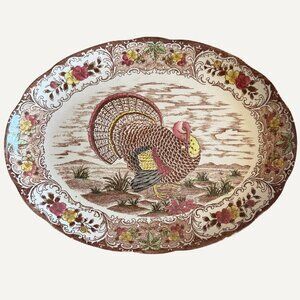 Early 20th Century Ironstone Turkey Platter